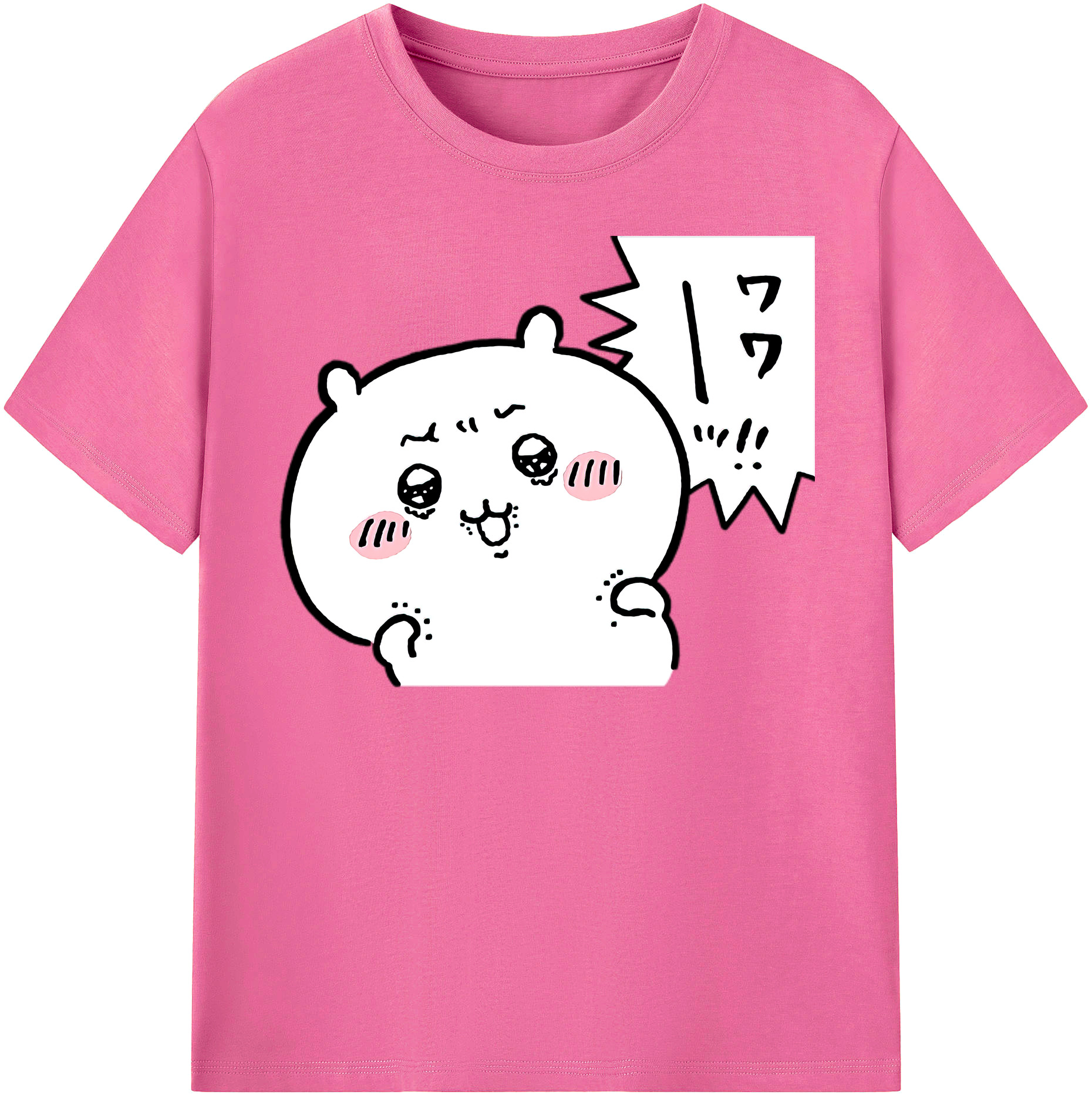 （画像用） ちいかわ ちいかわ Chii-kawa chiikawa レディースカジュアルプリントTシャツ（綿100％）